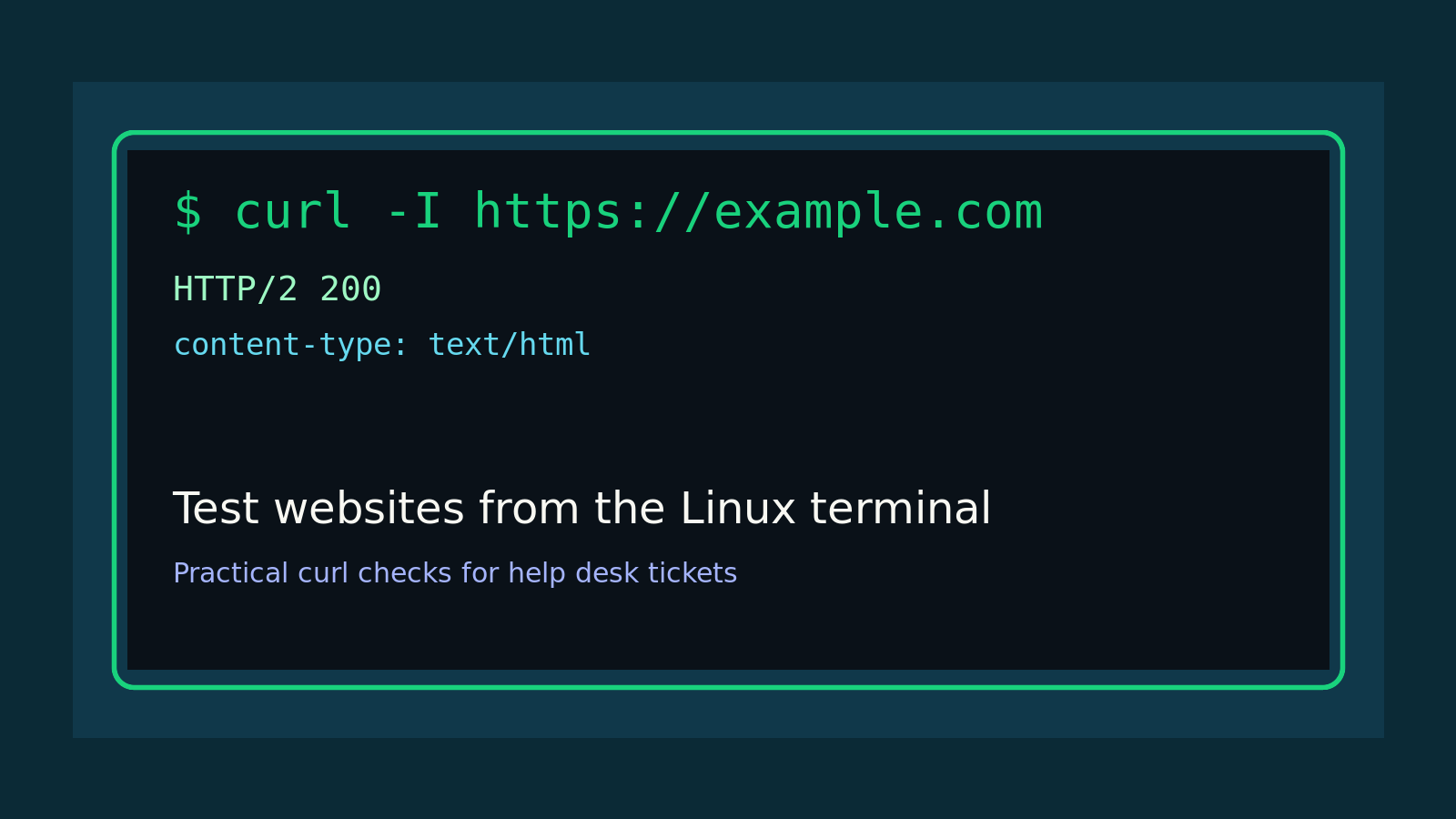 Linux curl Command for Beginners: Test Websites from the Terminal