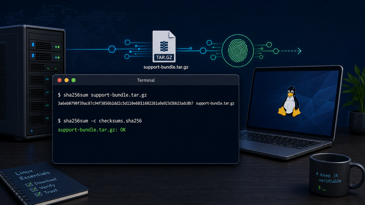 Linux sha256sum Command: Verify File Checksums